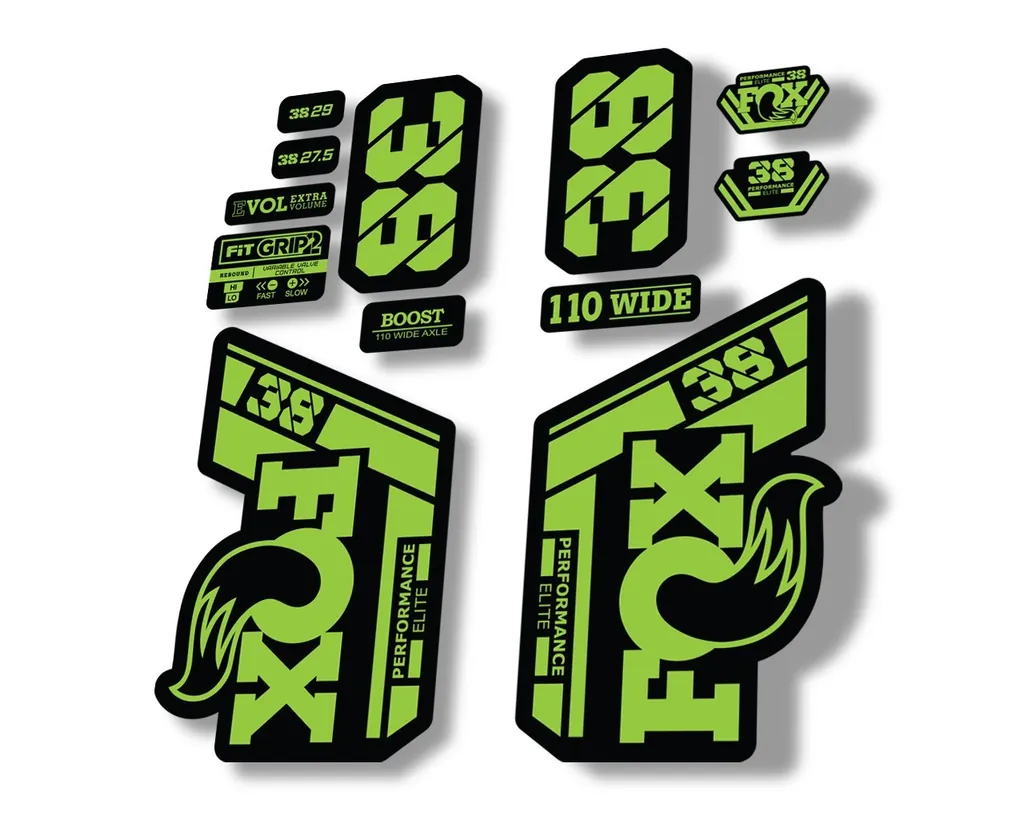 FOX 38 Performance Elite 2021 Forks Suspension Factory Decal Sticker Green