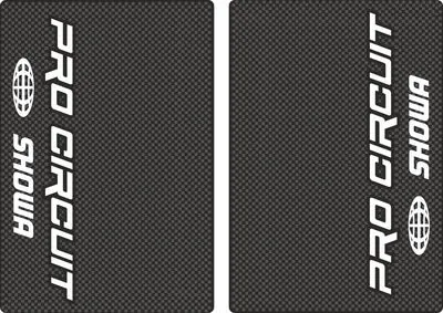 Showa ProCircuit Motocross Upper Fork Decal Stickers Graphic Set Adhesive Carbon
