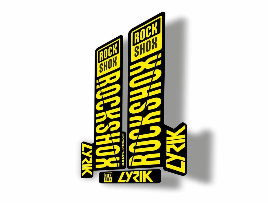 Rock Shox LYRIK 2018 Mountain Bike Cycling Decal Kit Sticker Adhesive Yellow