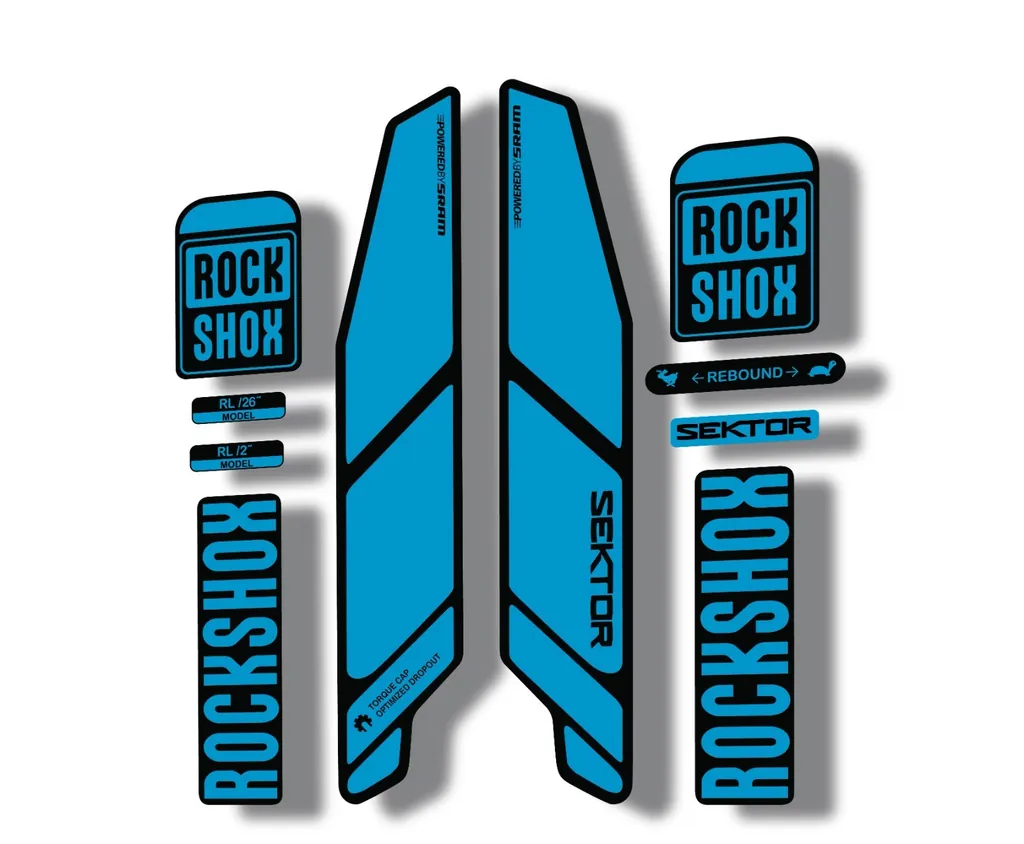 Rock Shox SEKTOR 2015 Fork Decal Mountain Bike Cycling Sticker Adhesive Blue