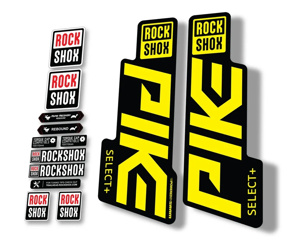 Rock Shox PIKE 2020 Select Plus (+) Mountain Bike Cycling Decal Sticker Yellow