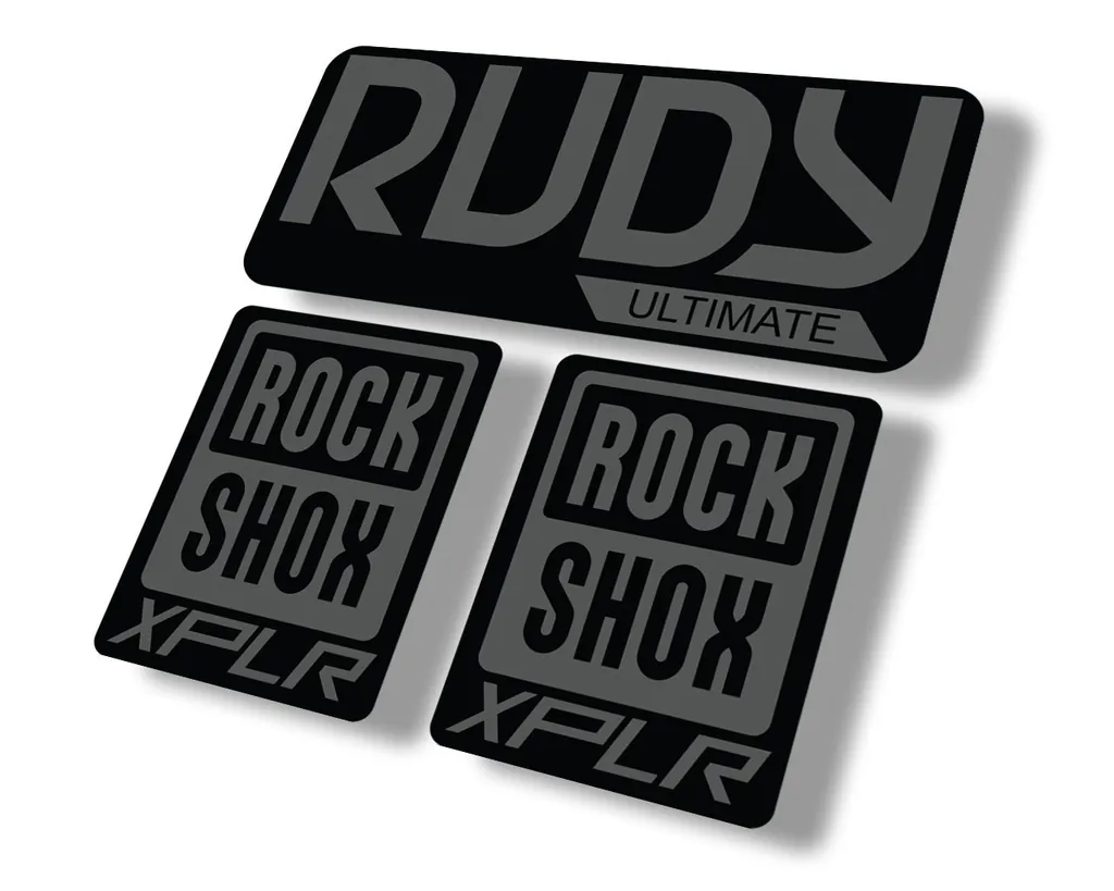Rock Shox Rudy Ultimate XPLR Gravel Fork Decal Bike Cycling Sticker Gray