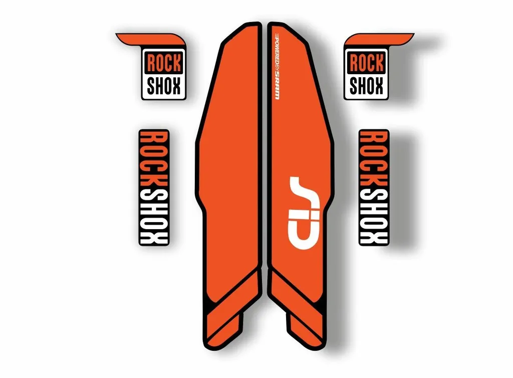 Rock Shox SID 2015 Mountain Bike Cycling Decal Kit Sticker Adhesive Kit Orange