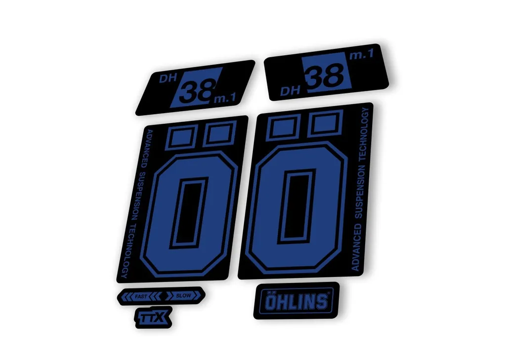 Ohlins DH38 M.1 2022 Fork Decal Mountain Bike Cycling Sticker Adhesive D. Blue