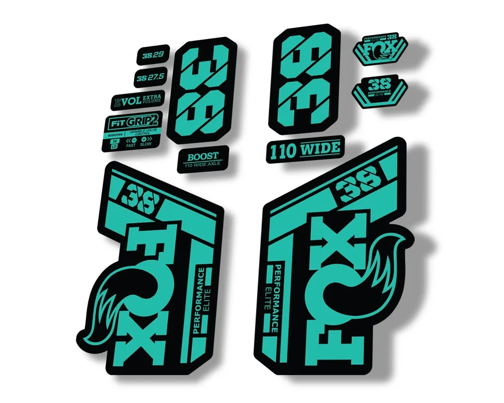 FOX 38 Performance Elite 2021 Forks Suspension Factory Decal Sticker Dolphin