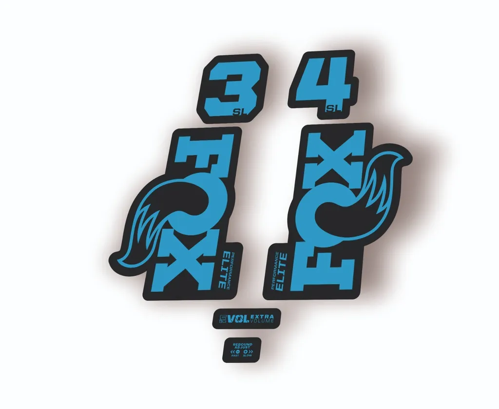 FOX 34 SL Elite Performance 2026 Fork Factory Decal Sticker Adhesive Blue