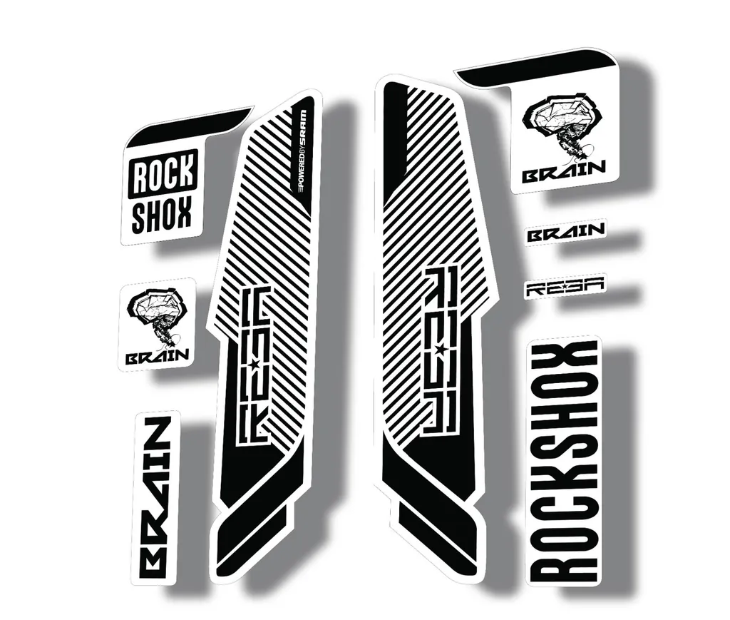 Rock Shox REBA 2014 Brain Fork Decal Mountain Bike Cycling Sticker Black