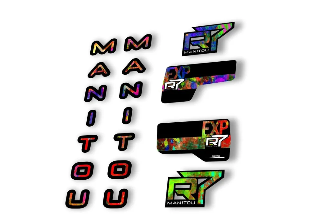 Manitou R7 Expert 2020 Fork Suspension Decal Kit Sticker Set Oil Slick