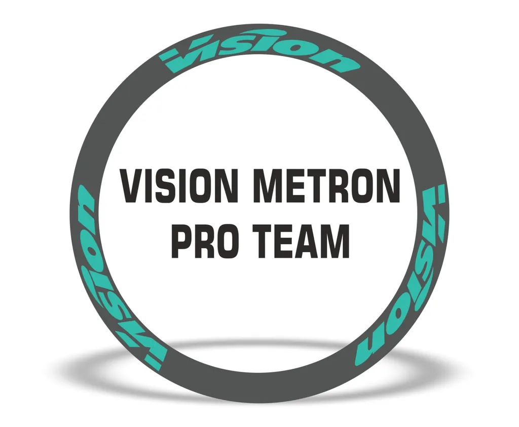 Vision Metron Pro Team Road Bike Rim Decal Wheel Sticker Set Adhesive Dolphin