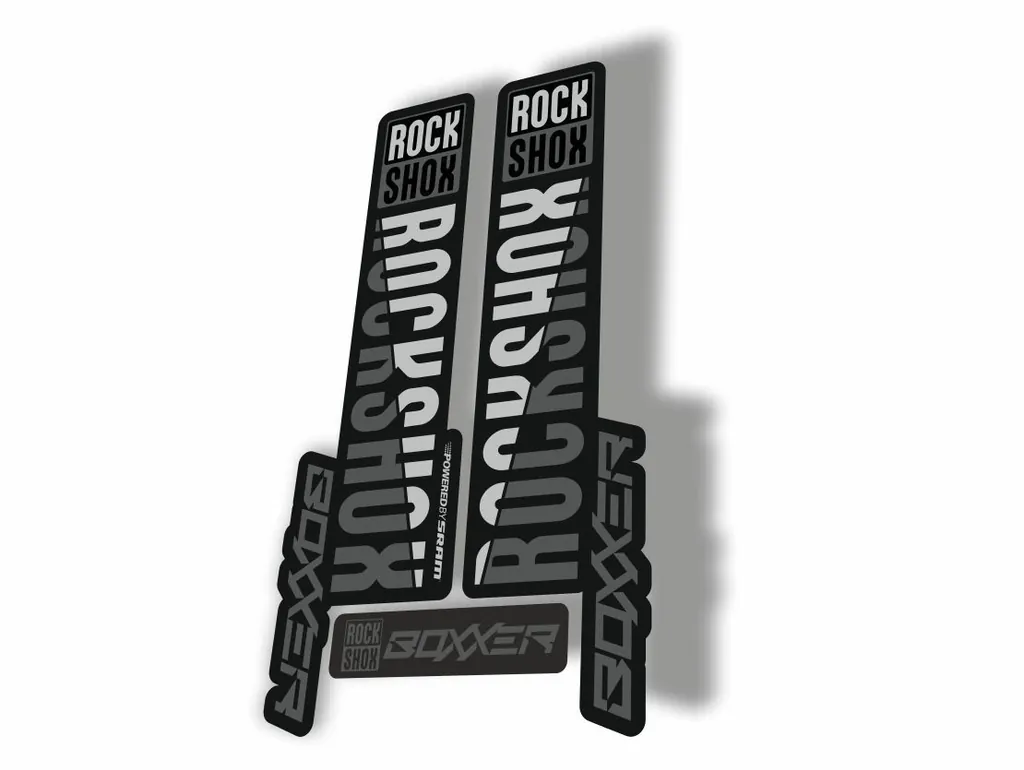 Rock Shox BOXXER 2019 Mountain Bike Cycling Decal Kit Sticker Adhesive Gray