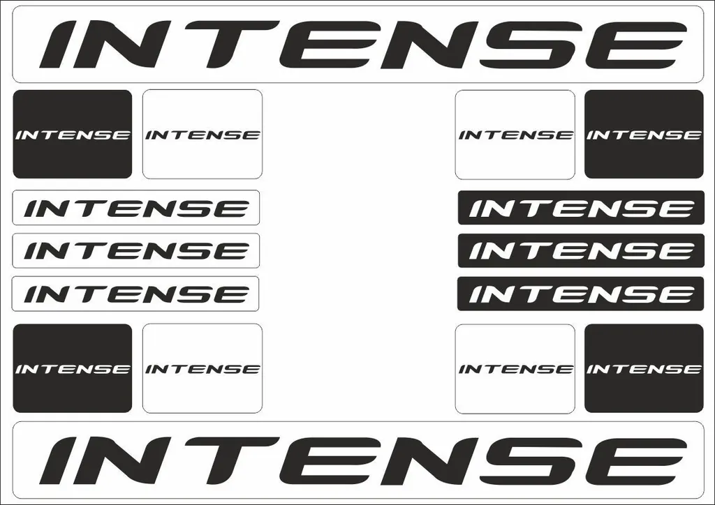 Bicycle Vinyl Frame Stickers – Compatible with INTENSE Bikes – Black