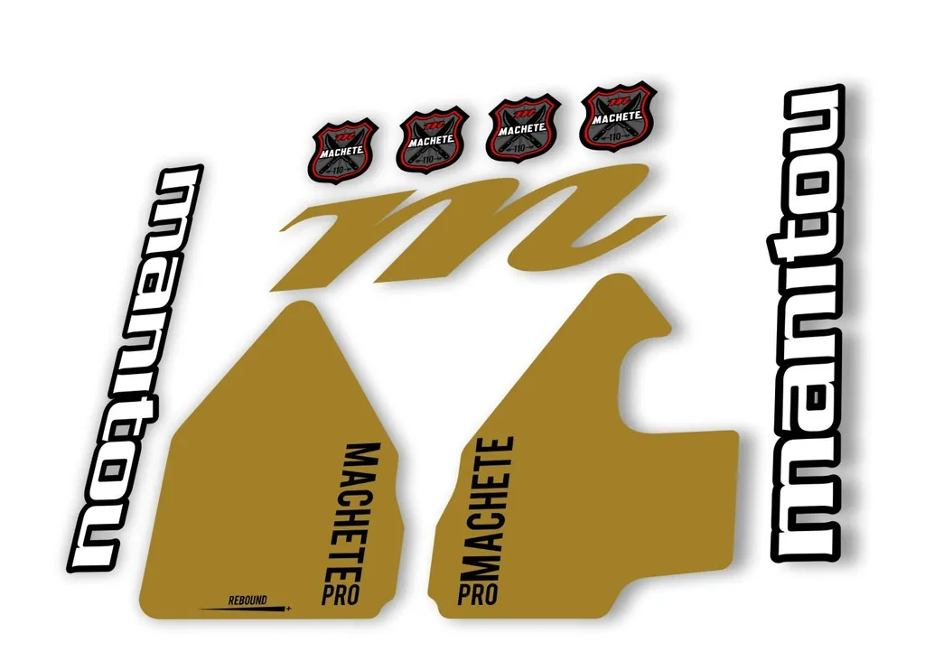 Manitou Machette 110 Pro 2020 Fork Suspension Decal Kit Sticker Gold