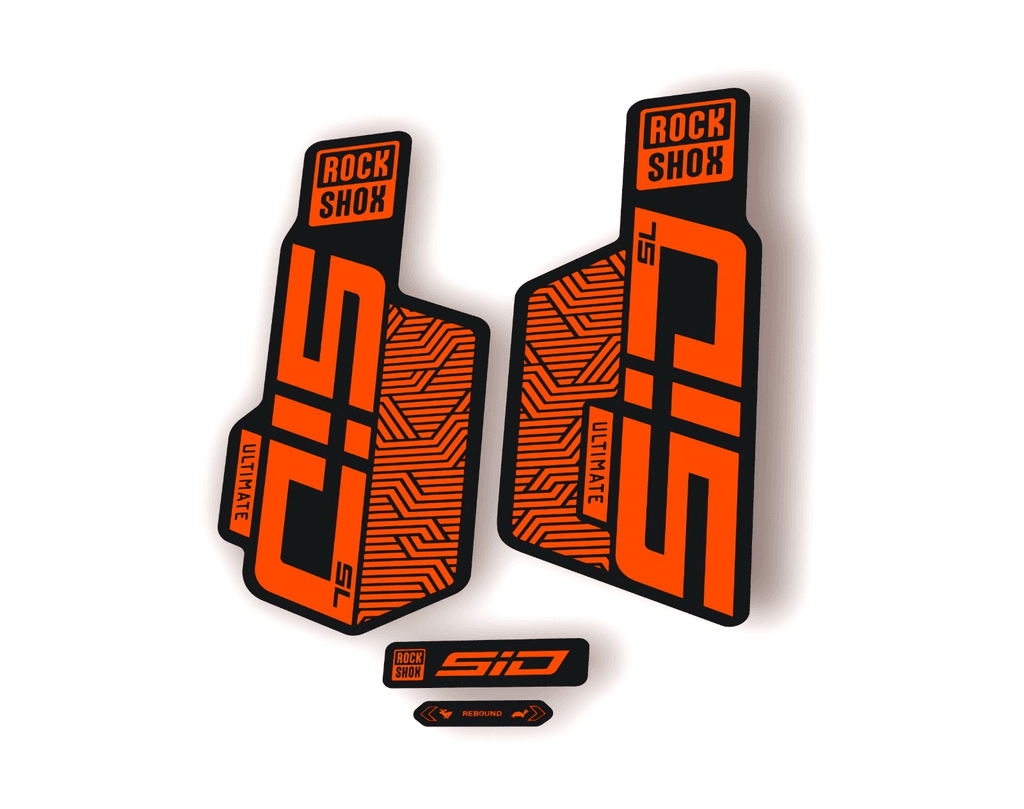 Rock Shox SID SL ULTIMATE 2025 Flight Attendant Bike Cyclin Decal Sticker Orange