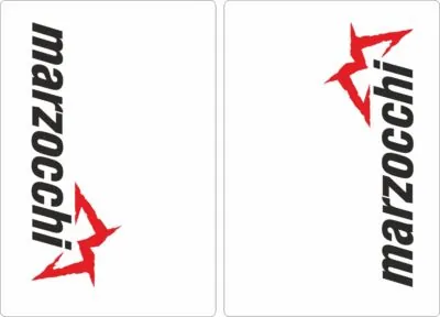 Marzocchi Suspension Bike Upper Fork Decal Sticker Graphic Set Adhesive White
