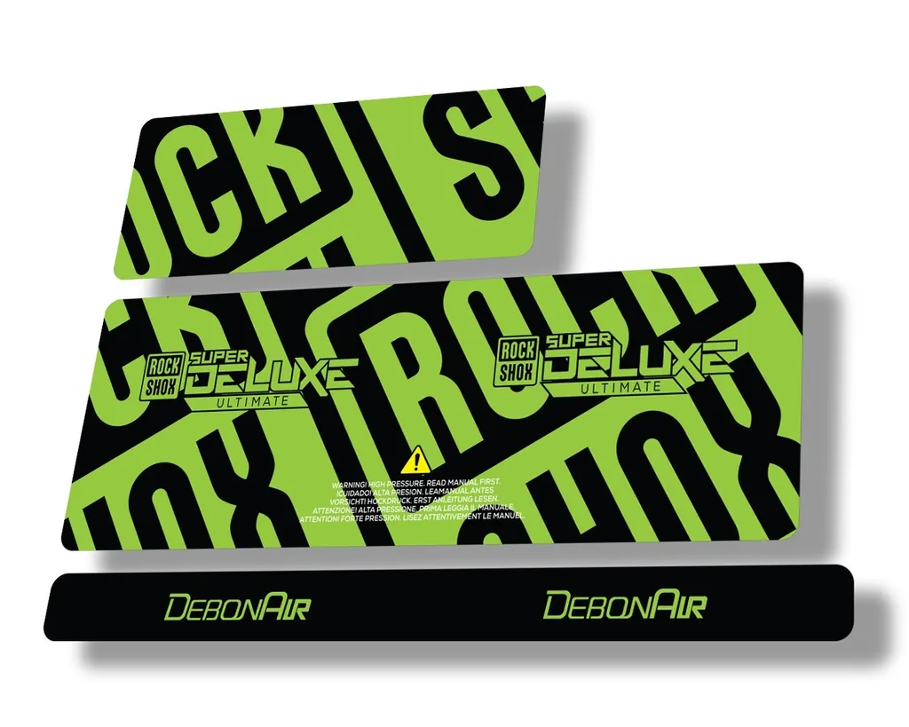 Rock Shox 2020 Super Deluxe Ultimate Rear Shock Decal Sticker Adhesive Green