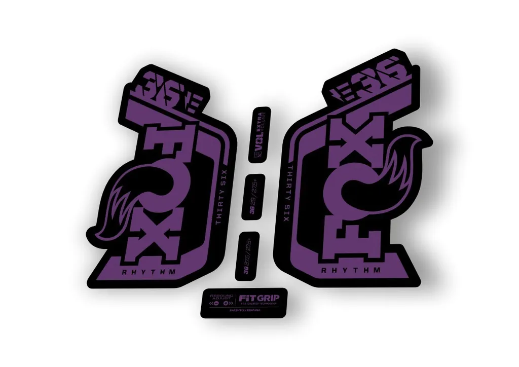 Fox 36 Rhythm E Bike 2024Fork Suspension Factory Decal Sticker Adhesive Purple