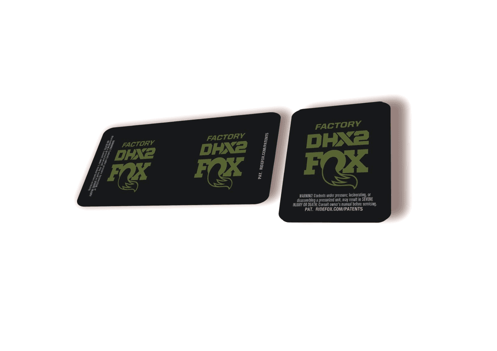 FOX DHX2 Factory 2026 Rear Shock Decal Sticker Kit Adhesive Olive