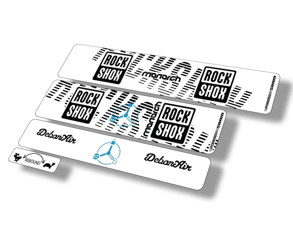 Rock Shox MONARCH 2020 RT3 Rear Shock Decal Sticker Adhesive Set Black