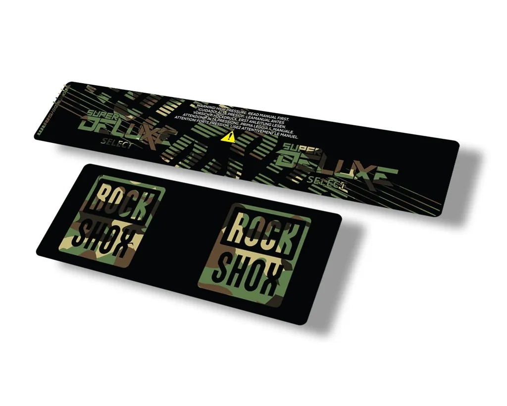 Rock Shox 2021 Super Deluxe Select Rear Shock Decal Sticker Set Camo