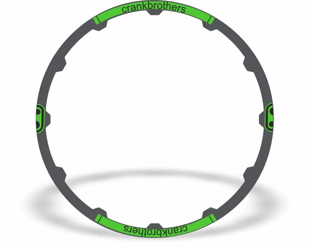 Crank Brothers Cobalt 29" Rim Sticker Decal Vinyl Replacement Adhesive Set Green