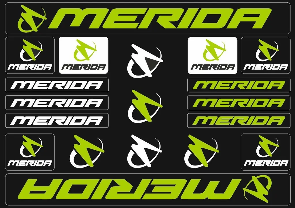 Bicycle Vinyl Stickers – Compatible with Merida Bikes – Green