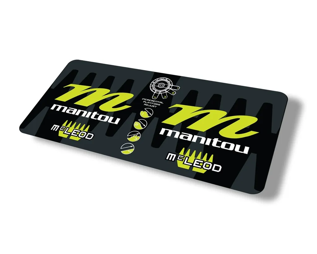 Manitou Mcleod 2015 Rear Shock Suspension Factory Sticker Decal Lime Green