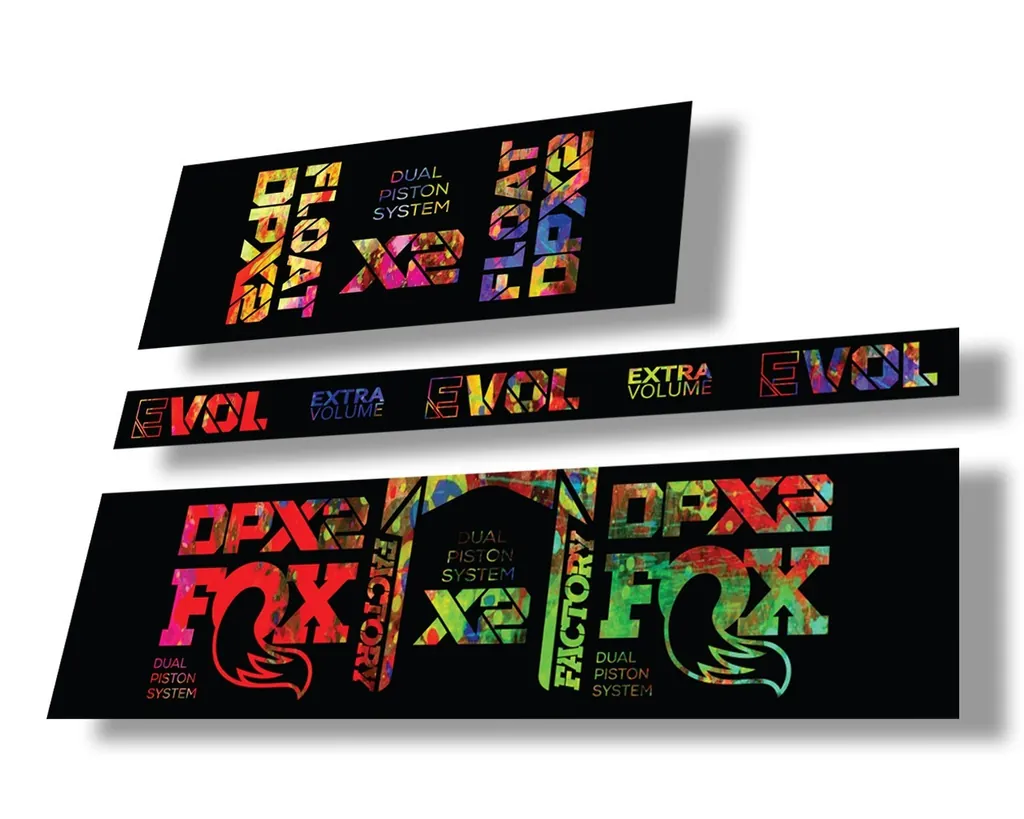 FOX Float DPX2 2021 Factory Rear Shock Suspension Sticker Decal Kit Oil Slick