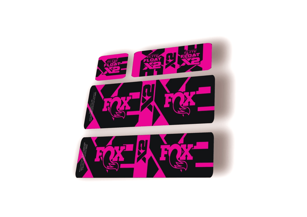 FOX Float X2 Elite 2026 Rear Shock Decal Sticker Kit Adhesive Pink