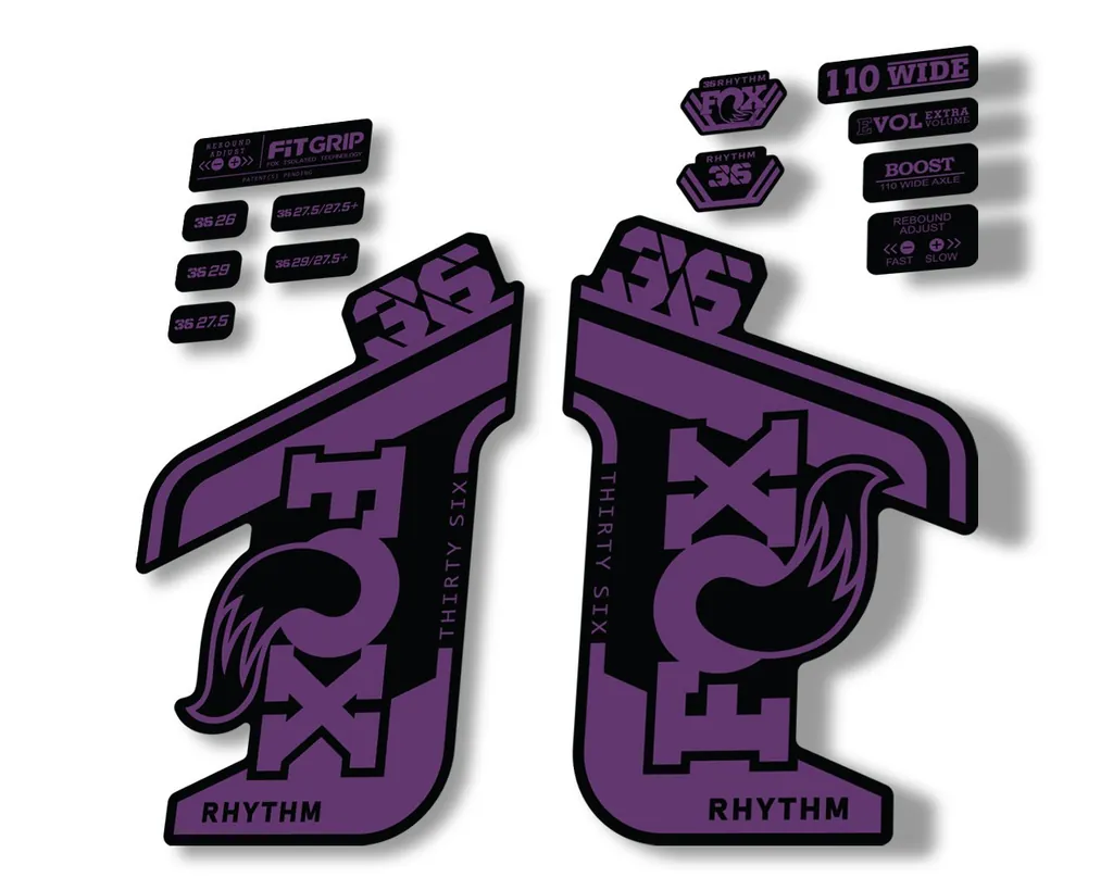 FOX 36 RHYTHM 2021 Forks Suspension Factory Decal Sticker Adhesive Purple