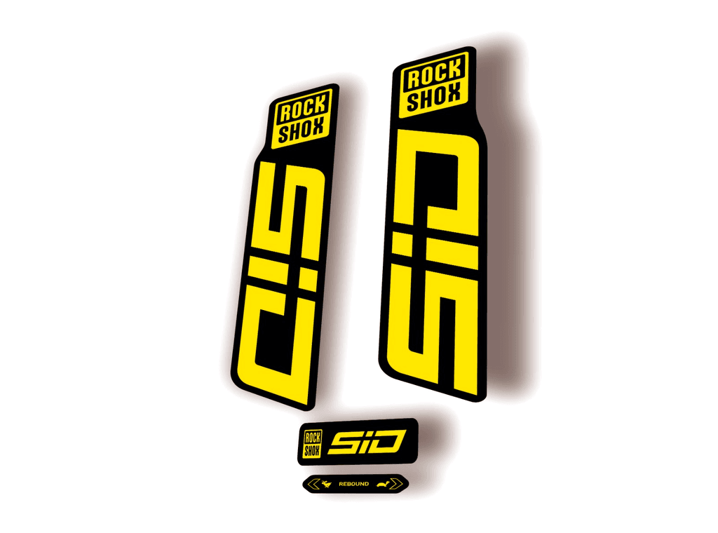 Rock Shox SID 2024 Fork Decal Mountain Bike Cycling Sticker Kit Yellow