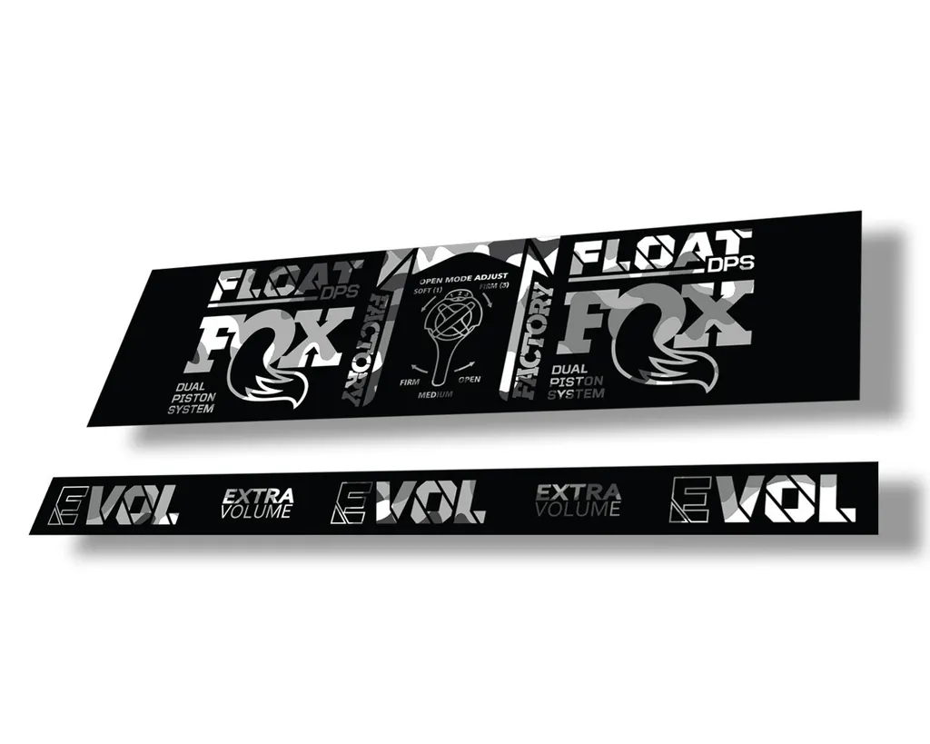 FOX Float DPS 2021 Rear Shock Suspension Factory Sticker Decal White Camo