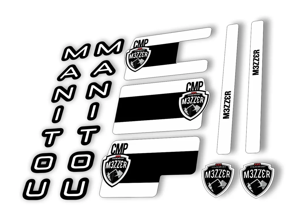 Manitou Mezzer Comp 2020 Fork Suspension Decal Kit Sticker Set White