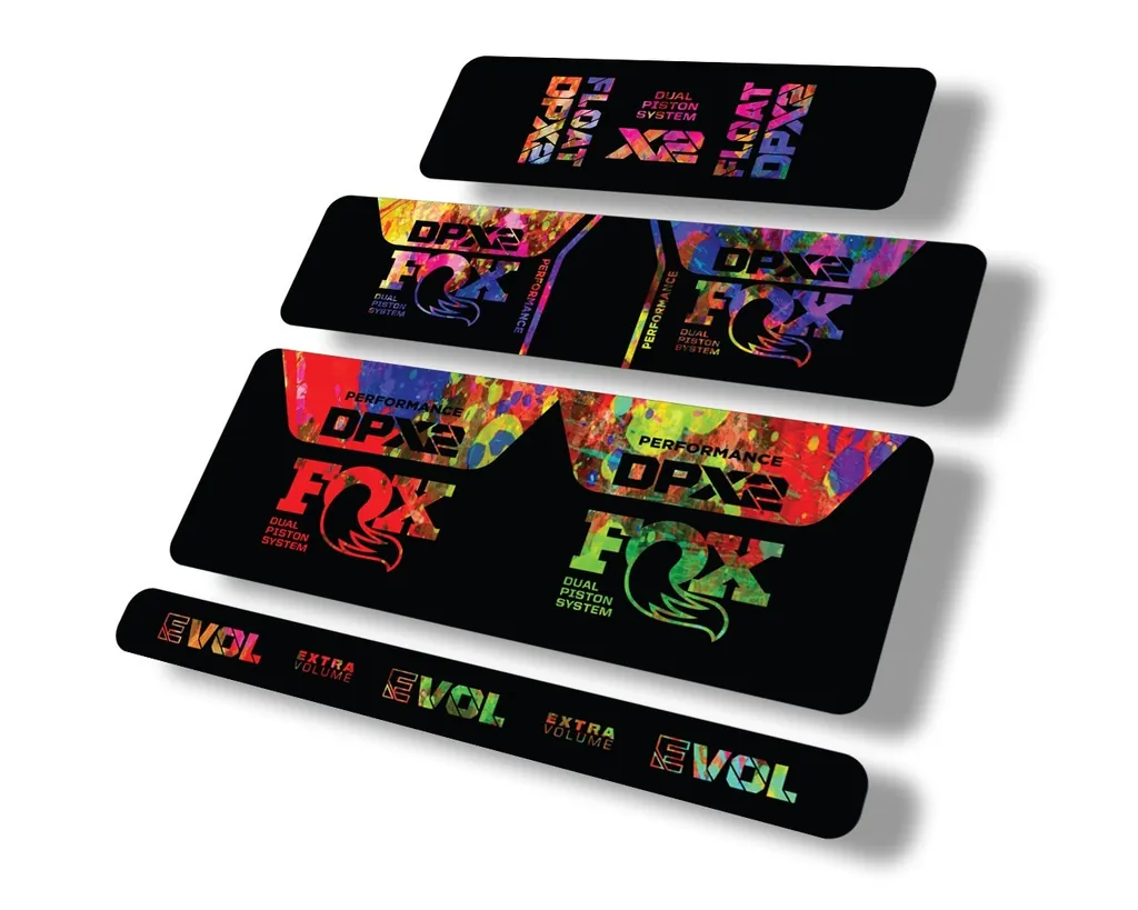 FOX Float DPX2 2021 Performance Rear Shock Suspension Sticker Decal Oil Slick