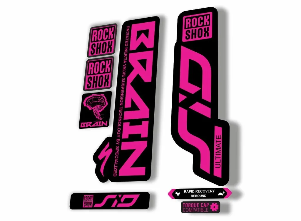 Rock Shox SID Brain ULTIMATE 2020 Mountain Bike Cycling Decal Sticker Pink