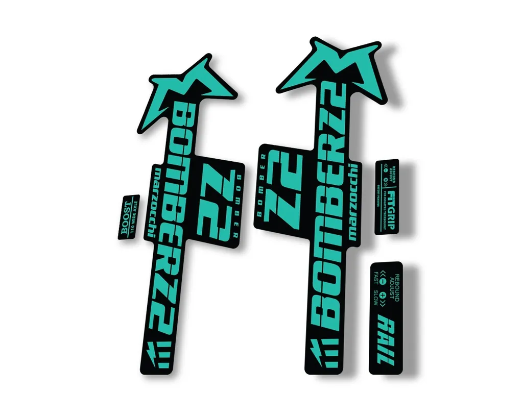 Marzocchi Bomber Z2 E Bike 2022 Fork Suspension Sticker Decal Kit Dolphin