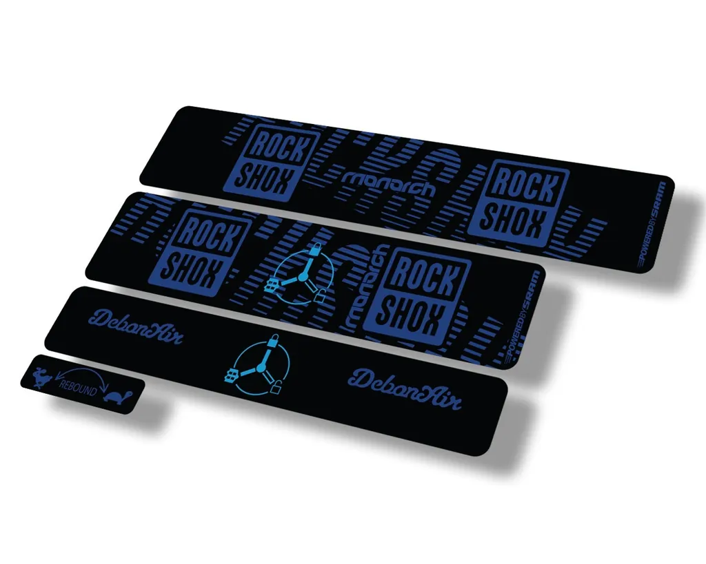 Rock Shox MONARCH 2020 RT3 Rear Shock Decal Sticker Adhesive Set Dark Blue