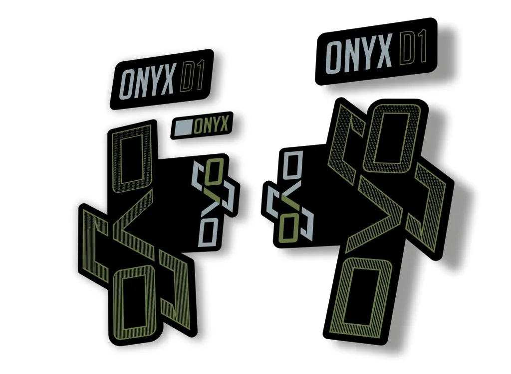DVO Onyx D1 2022 Fork Suspension Sticker Factory Decal Adhesive Olive