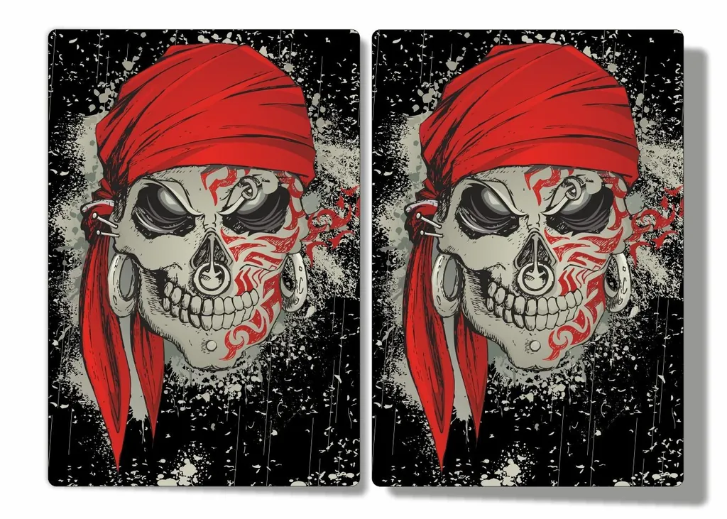 Upper Fork Custom Suspension Bike Decal Stickers Set Adhesive Skull Theme 5