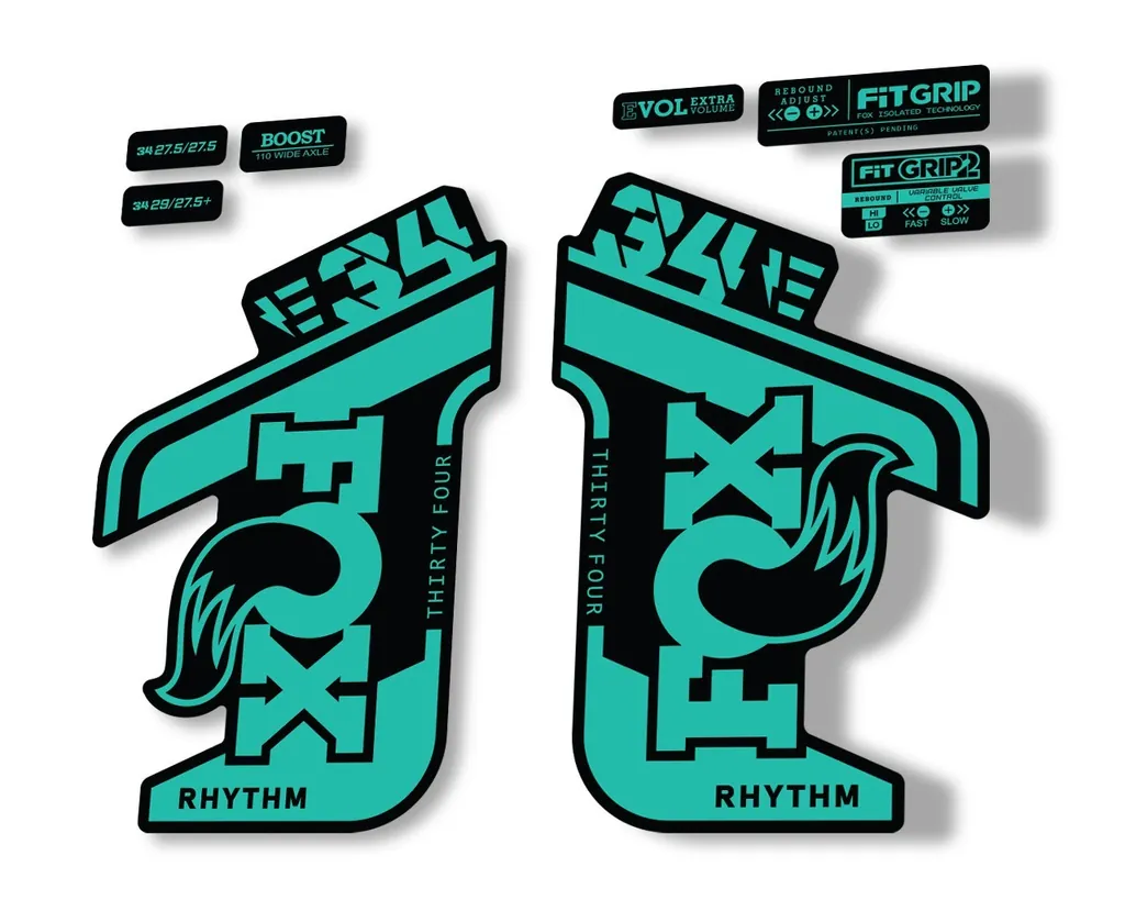 FOX 34 Rhythm E Bike 2021 Fork Decals Suspension Sticker Adhesive Dolphin