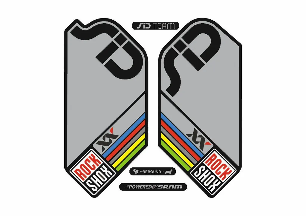 Rock Shox SID UCI Mountain Bike Cycling Factory Style Decal Kit Sticker Black