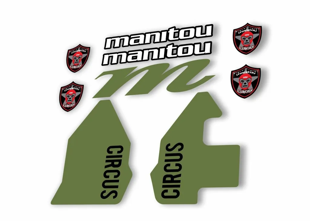 Manitou CIRCUS 2018 Fork Suspension Decal Kit Sticker Olive