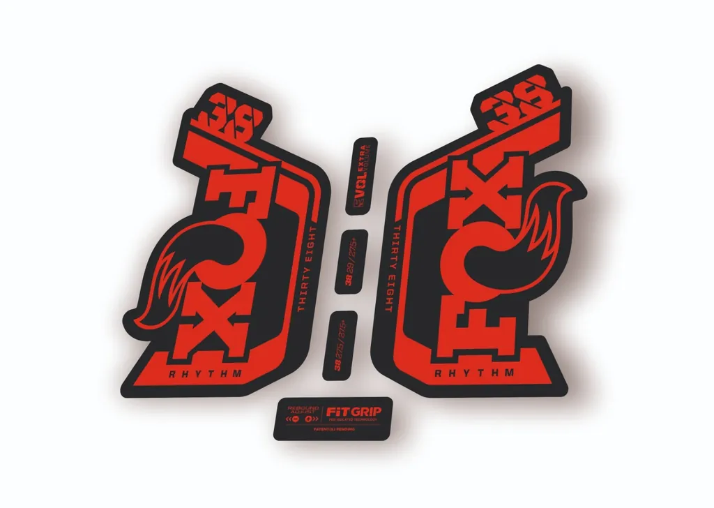 Fox 38 Rhythm 2024 Fork Suspension Factory Decal Sticker Adhesive Red