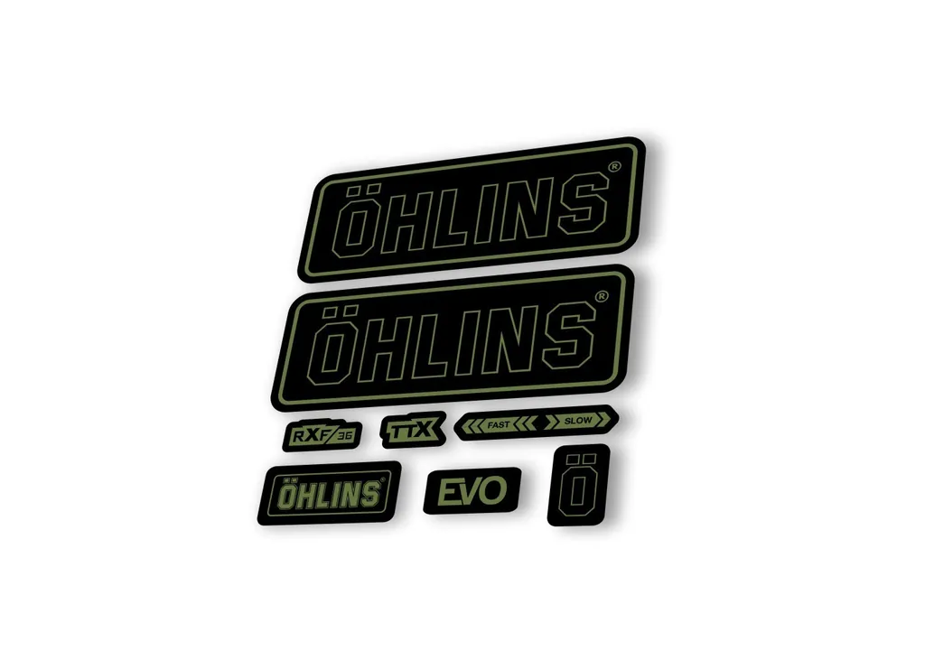 Ohlins RXF36 EVO 2018 Rear Shock Decal Mountain Bike Cycling Sticker Olive