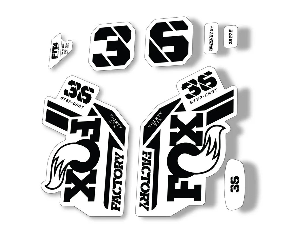 FOX 36 Step Cast SC 2021 Factory Fork Decals Suspension Sticker Adhesive Black