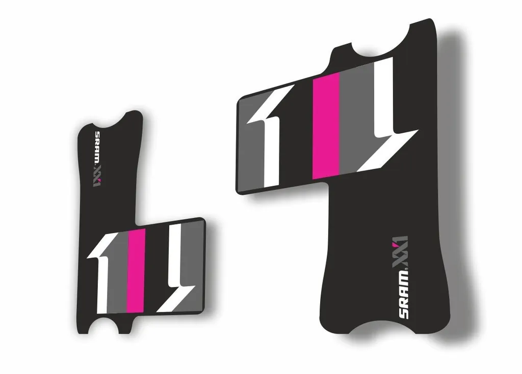 Crank Set Stickers Decals MTB SRAM XX1 Mountain Bike Bicycle Adhesive 2 Pcs Pink