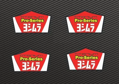Yoshimura NEW Exhaust Muffler Decal RS-2 Pro Series Replacement Sticker 4X Pack
