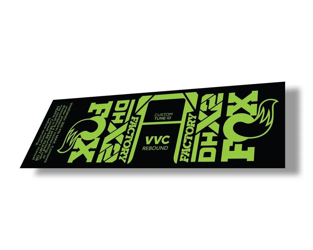 FOX Float DHX2 2021 Rear Shock Suspension Sticker Decal Adhesive Green