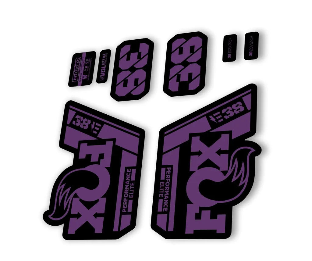FOX 38 P. Elite E Bike 2021 Forks Suspension Factory Decal Sticker Purple