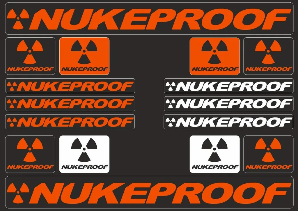 Bicycle Vinyl Stickers – Compatible with Nukeproof Mountain Bikes – Orange