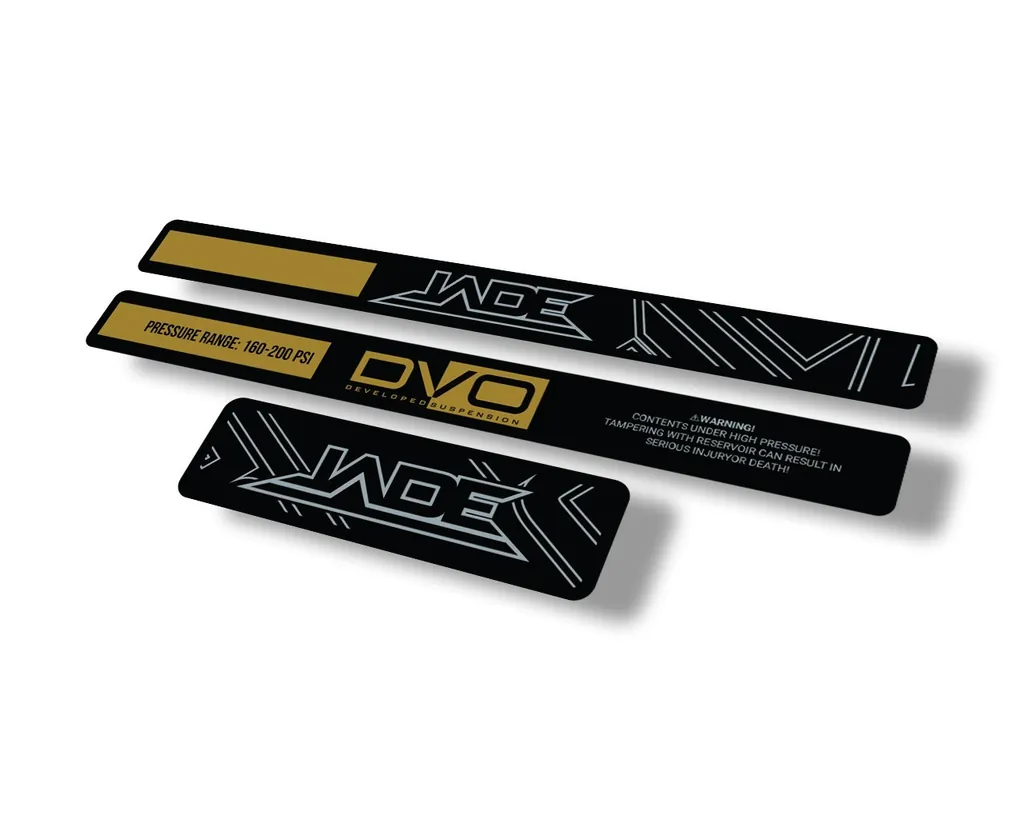 DVO Jade Coil 2020 Rear Shock Suspension Sticker Factory Decal Adhesive Gold